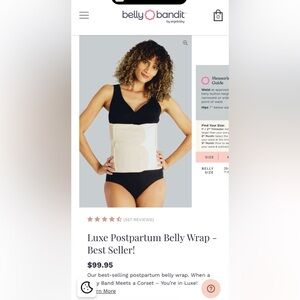 Belly Bandit Postpartum Support Wrap - Light Cream